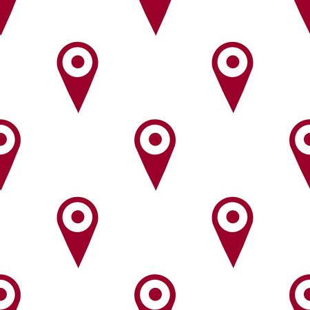 Map pin icon seamless pattern, isolated on white background.  illustration, easy to edit.の写真素材