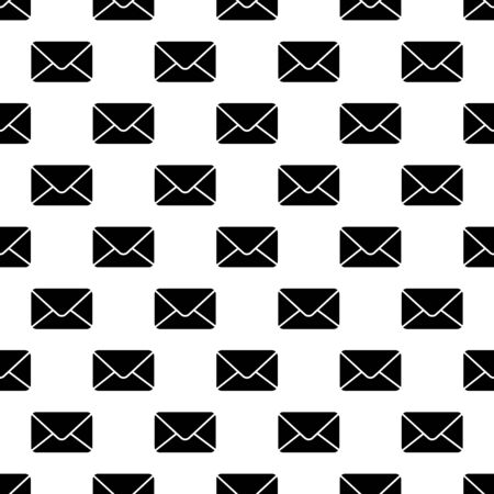 Envelope seamless pattern.  mail texture made with sealed envelope icons in flat style illustrationの写真素材