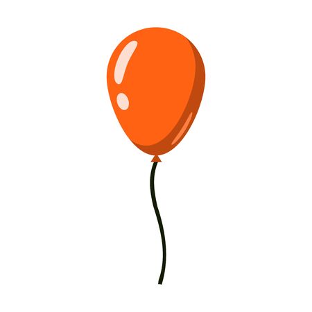 Red balloon icon isolated on white background.  illustrationの写真素材