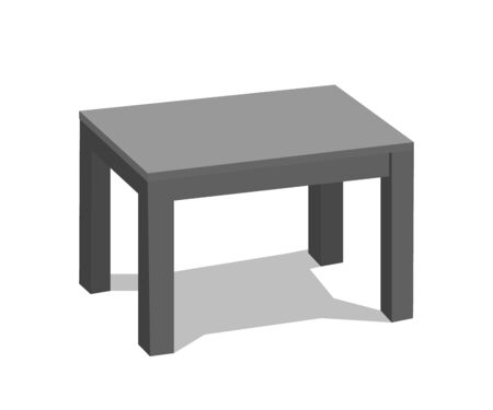 3d table for object presentation. Empty black top table on isolated background. illustration.の写真素材