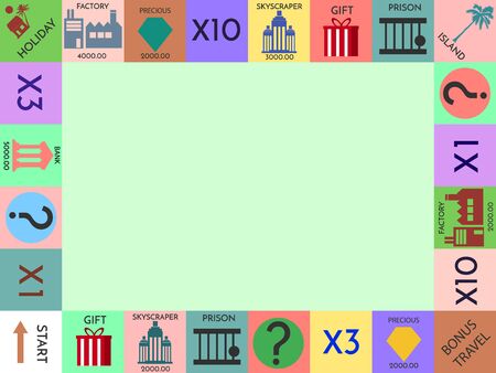 Frame of board game ,Funny frame for children illustration.の写真素材
