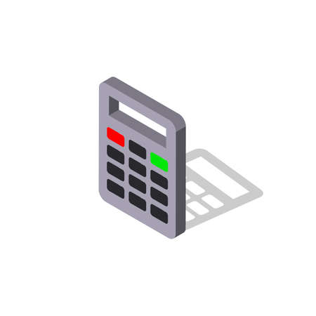 Calculator vector icon.Isometric vector illustration. - Vector EPSのイラスト素材