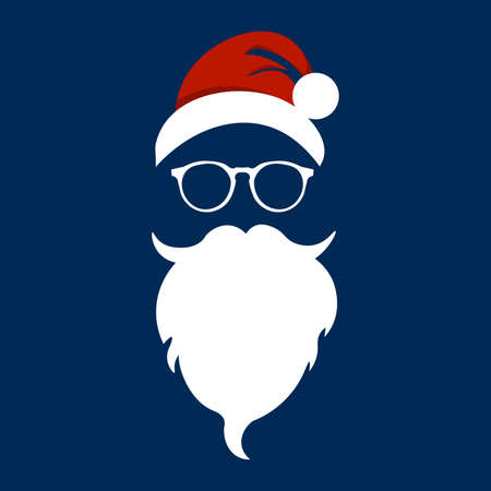 Santa Claus fashion silhouette hipster style, vector illustration EPSのイラスト素材