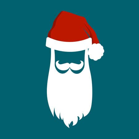Santa Claus fashion silhouette hipster style, vector illustrationのイラスト素材