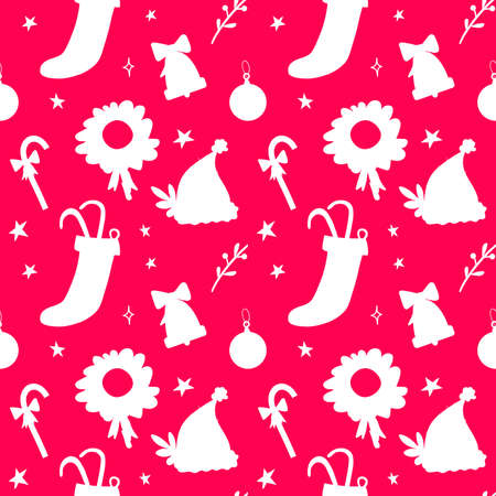 Christmas background, seamless tiling, great choice for wrapping paper pattern
