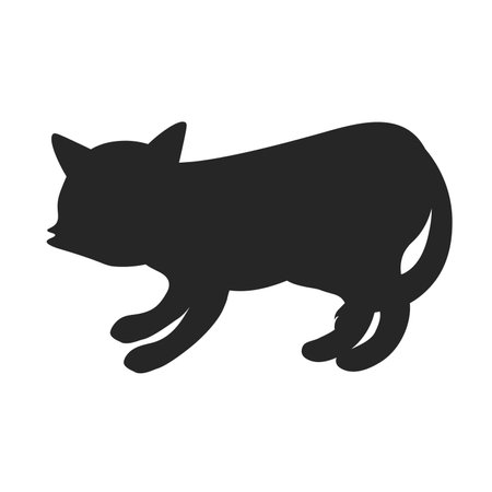 Cat vector icon. Cat silhouette symbol. Linear style sign for mobile concept and web design. House animals symbol logo illustration. vector graphics - Vector. EPSの写真素材