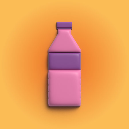3D Material plastic bottle icon. Clean spring or purified waterの写真素材