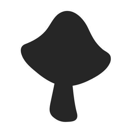 Mushroom silhouete vector cartoon icon wallpaper illustration template design EPSのイラスト素材