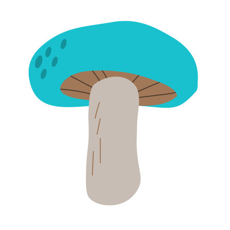 Mushroom in flat style, edible mushroom vector illustration isolated on white background. EPSのイラスト素材