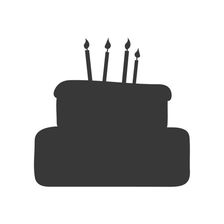 Birthday cake icon vector illustration on white background. EPSのイラスト素材