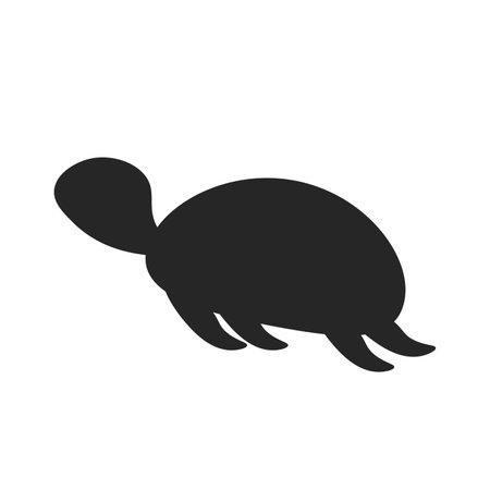 Turtle Silhouette Image White Background Is Very Suitable for website design needs and applications related to turtles. Such as turtle food products, turtle houses and others related to turtles. EPSのイラスト素材