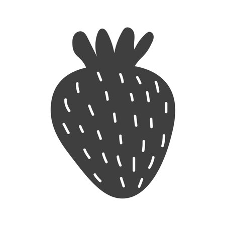 strawberries icon. food ingredient vector image. natural organic fruit and vegetarian food design element EPSのイラスト素材