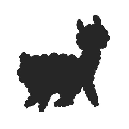 Llama Silhouette Vector. Best Llama Icon Vector Illustration EPSのイラスト素材