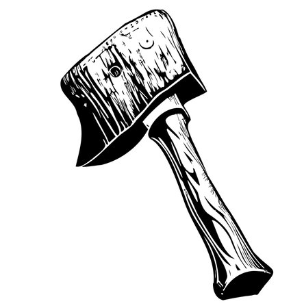 Ax retro hand drawn sketch Vector illustrationのイラスト素材