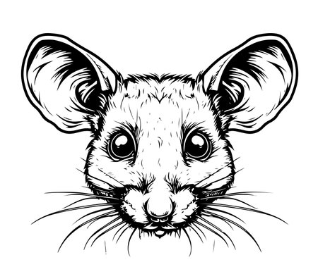 Little mouse, hand drawn sketchのイラスト素材