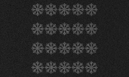 asphalt background with painted snowflakes