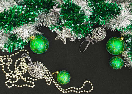 background with christmas ballsの写真素材