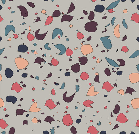 Terrazzo seamless pattern. Vector seamlessのイラスト素材