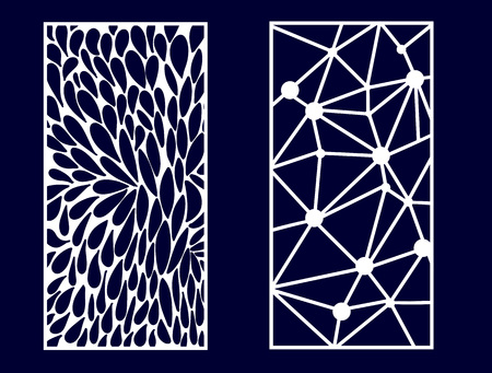 Set of Decorative laser cut panels. Vector Illustration.のイラスト素材