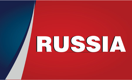 Inscription Russia, red, white and blue, vectorのイラスト素材