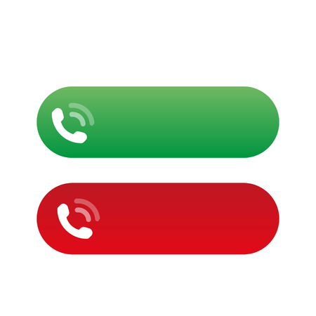 Call Accept and Reject Icons, vector illustrationのイラスト素材