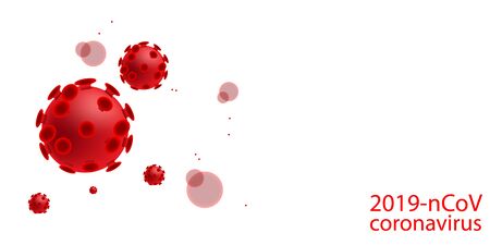 Chinese epidemic coronavirus, the new coronavirus (2019-nKoV). Covid virus 19-NKP. nCoVのイラスト素材