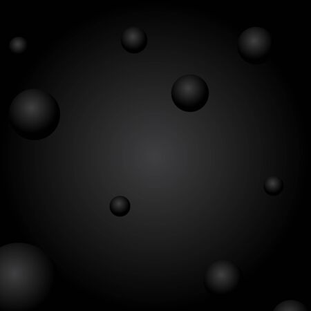 Volumetric balloons texture, dark composition and silver confettiのイラスト素材