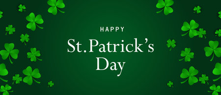 St. Patrick 's Day. Green gold coin with clover leaves and confetti. Realistic holiday elements. Clover and manet pot. Vectorのイラスト素材