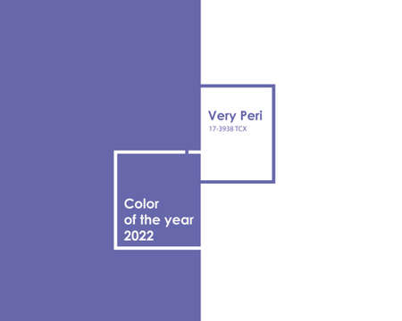Color of the year 2022. Very Peri. Vector background