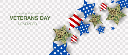 Military background, congratulations to veterans. Veterans Day in the United Statesのイラスト素材