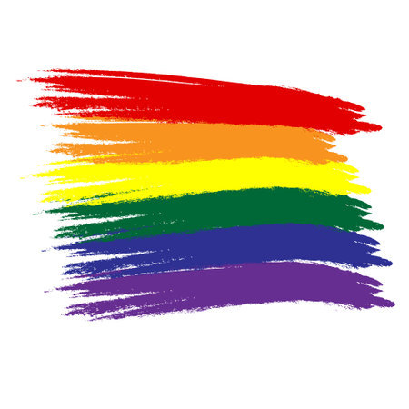 Rainbow symbol of the LGBT community, Pride month vector illustrationのイラスト素材
