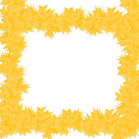 Frame of yellow leaves vector illustrationのイラスト素材