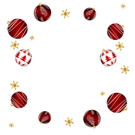 New Year 2024, gold background and clock with Christmas ballsのイラスト素材
