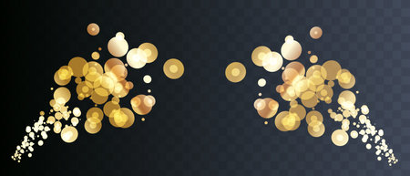 Realistic Christmas garland on a transparent background. illustrationのイラスト素材