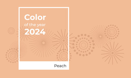 Color of the Year 2024. Peach fuzz. Vectorのイラスト素材
