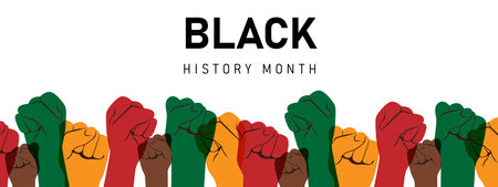 Black History Month, banner vectorのイラスト素材