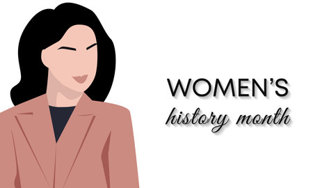 Women's history Month, March 2024, vector illustrationのイラスト素材