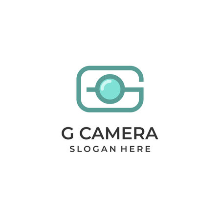 Camera logo design vector template. Camera lens icon. Camera lens symbol.のイラスト素材