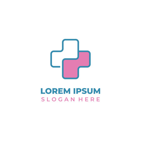 medical cross logo template vector icon element - vector illustrationのイラスト素材
