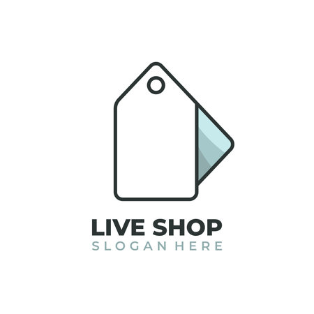 Live shop logo with modern concept. Vector icon for online store or online storeのイラスト素材