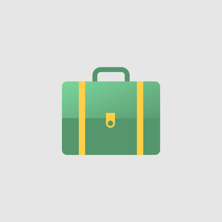Minimalist briefcase icon vector style business and office concept clean and professional designのイラスト素材