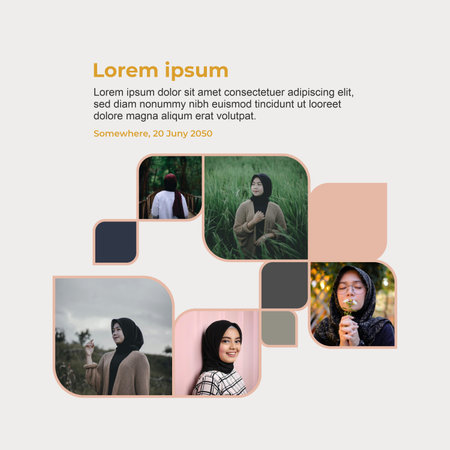 Pastel light grey leaf-shaped vector collage perfect for creating warm, inviting photo displays with a soft, natural touch.のイラスト素材