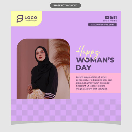 Banner social media post international happy womens dayのイラスト素材