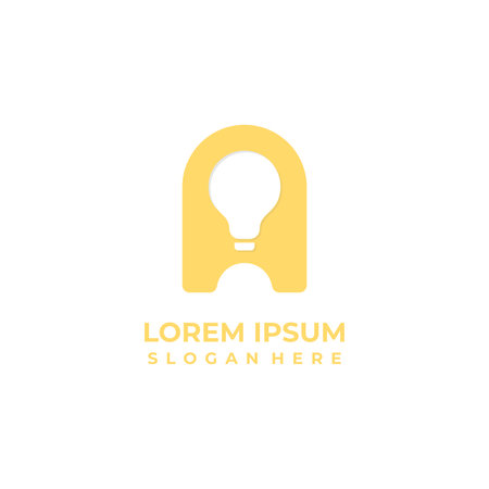 bulb idea logo design vector illustration icon element isolated - vector fileのイラスト素材