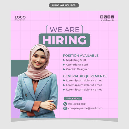 Hijab business website template design, vectorのイラスト素材