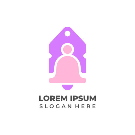 Unique Price Tag Logo with Human Icon for Online Retailersのイラスト素材