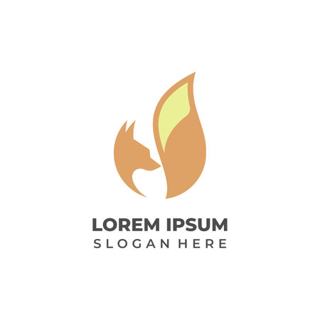 Squirrel logo design concept template. Vector illustration isolated on white backgroundのイラスト素材