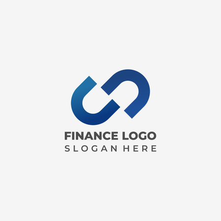 Finance Logo with Up and Down Graph Symbolのイラスト素材