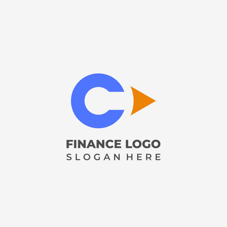 Bold Finance Logo with Letter C and Arrow Symbolのイラスト素材