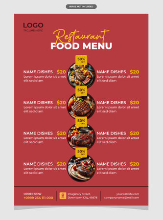 Restaurant Food Menu Template. Vector Illustration.のイラスト素材